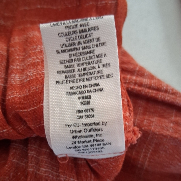 Free People/ Wildest Moment Lace Up Tunic/ Color Persimmon/ Size US S - Picture 11 of 17